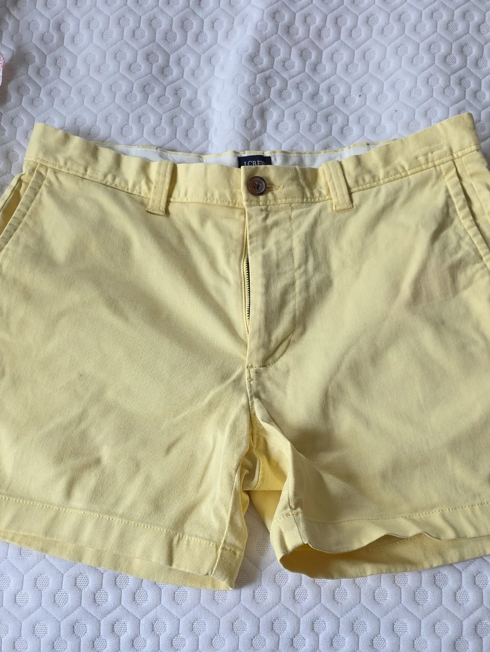 Men's Yellow J Crew Size 32 Shorts 5 In Inseam